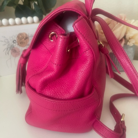 Tory Burch Fuchsia Backpack with Tassels - Picture 5 of 11